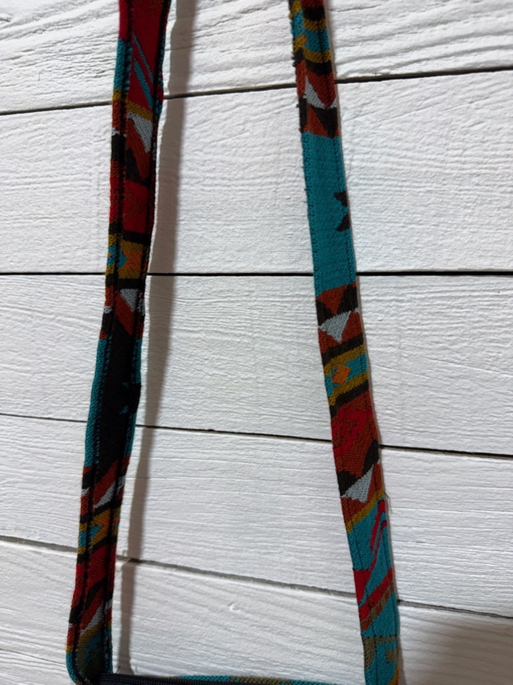 Turquoise and Red Aztec Crossbody Bag - Picture 3 of 6